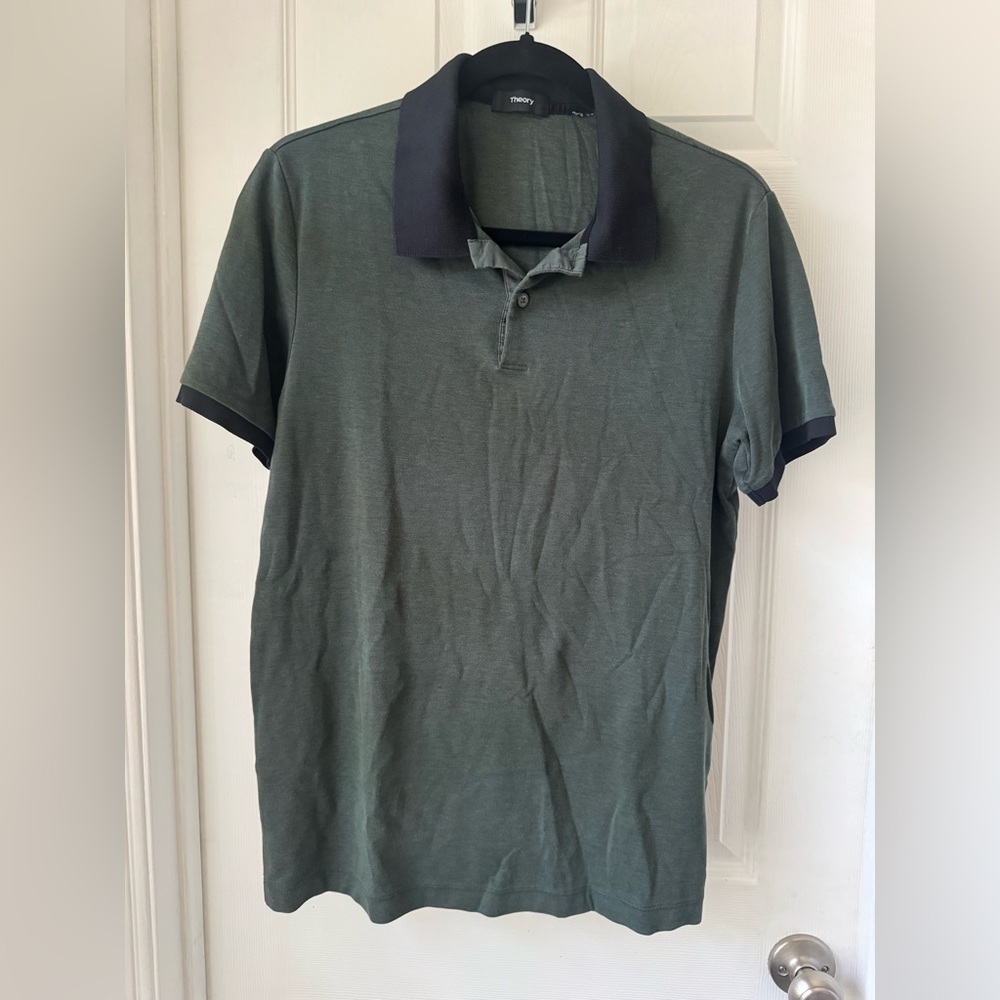 Men's Theory Green Polo Shirt
